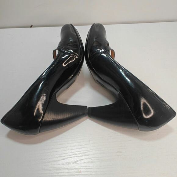 Black patent leather Mary Jane pumps by sofft sz 8w - Picture 5 of 8